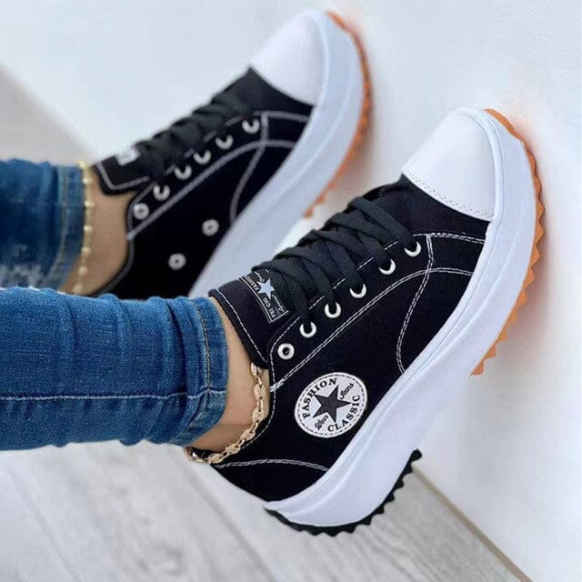 Ruth Weiss Canvas Plateau-Sneakers für Damen | Leichter Casual Fit | Alltag und Freizeit - 36/37/38/39/40/41/42