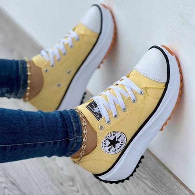 Ruth Weiss Canvas Plateau-Sneakers für Damen | Leichter Casual Fit | Alltag und Freizeit - 36/37/38/39/40/41/42
