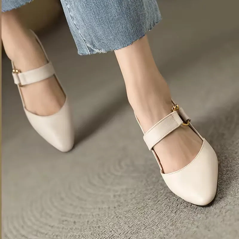 Ruth Schwarz Spitze Slingback-Pumps mit Blockabsatz für Damen | Goldener Schnallenverschluss Elegant - EU 35/36/37/38/39/40/41