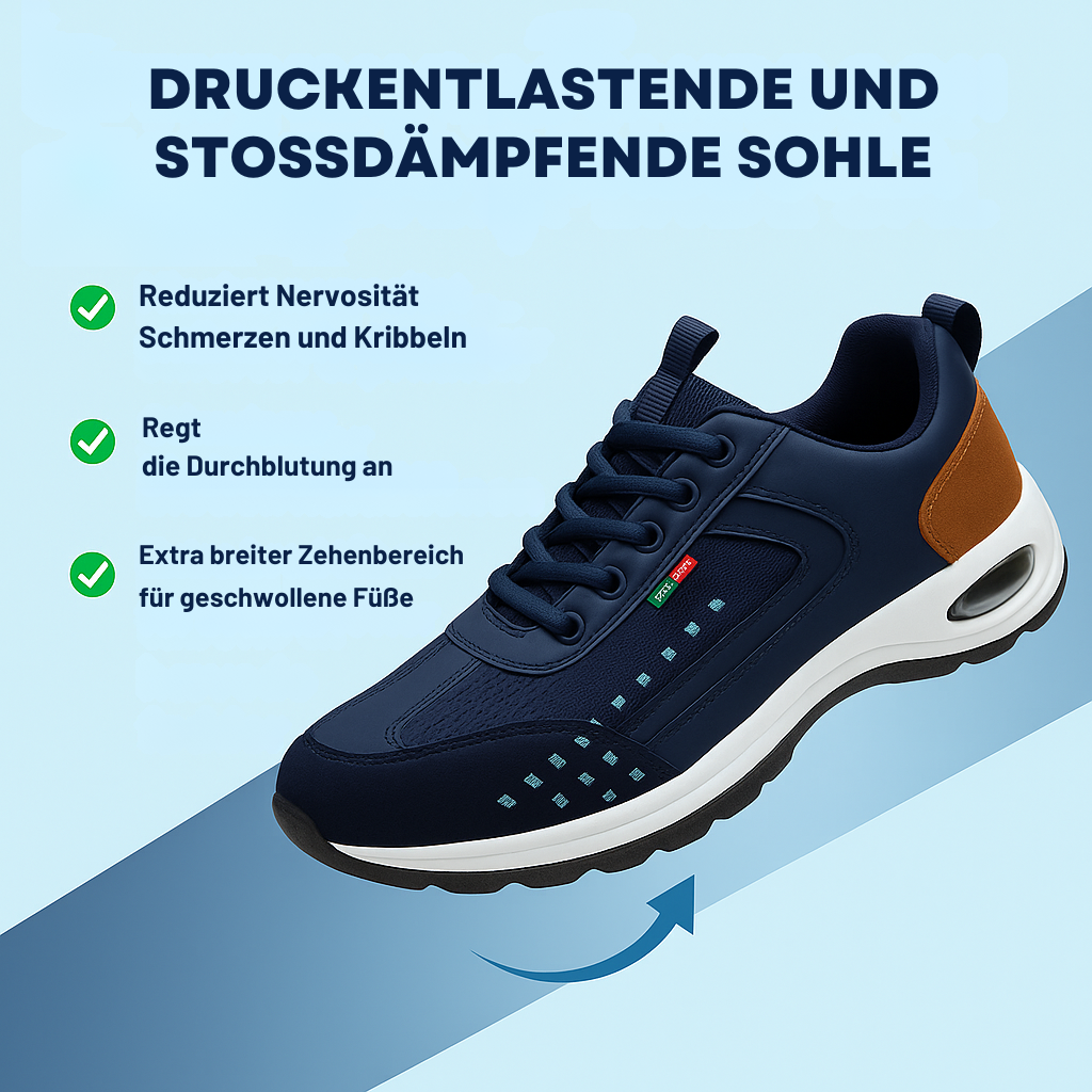 Ilse Blau Orthopädische Luftkissen-Sneaker für Damen | Ergonomisch und komfortabel - siehe Grössentabelle
