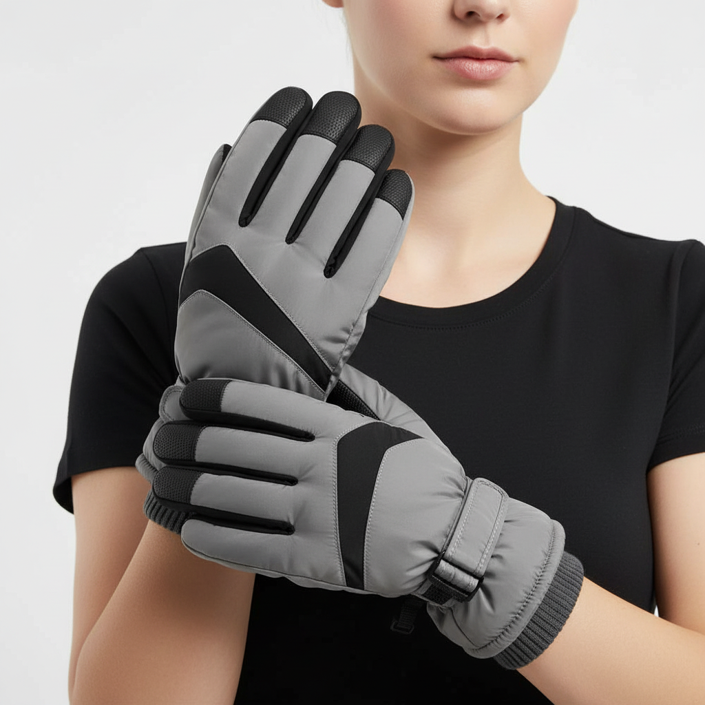 Sonja Rosa Thermo-Handschuhe mit Touchscreen-Fingerkuppen für Damen | Isoliert Winter Fleece-Futter - Einheitsgrösse