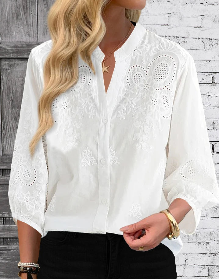Tina Damen Bluse | Elegante Lange Ärmel, Lässig 0