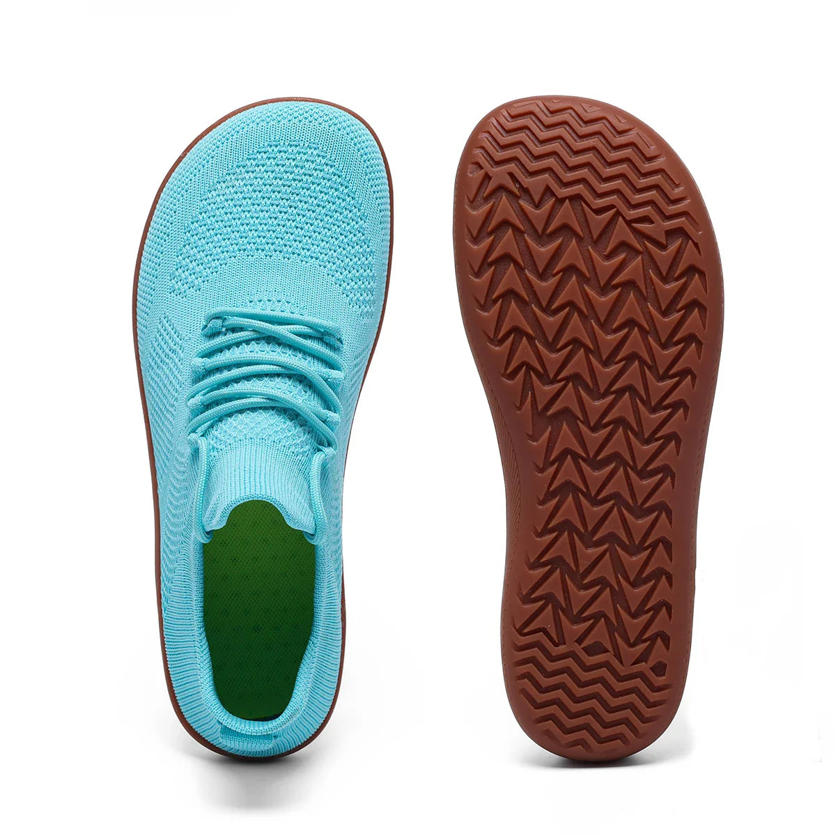 Hans Rot Atmungsaktiver Knit Barfußschuh für Herren | Naturlauf-Design für Alltag und Reisen - 36-42