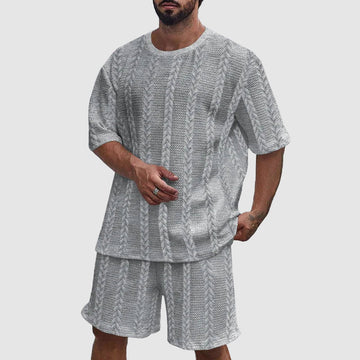 Urbano Herren Trainingsanzug | Bequemes Rundhals-T-Shirt und Shorts, Pflegeleicht 0