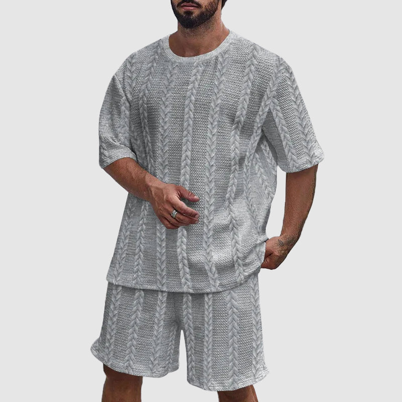 Urbano Herren Trainingsanzug | Bequemes Rundhals-T-Shirt und Shorts, Pflegeleicht 0
