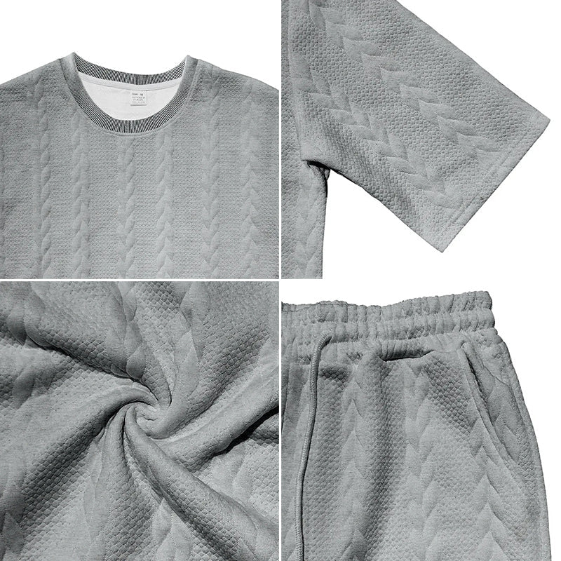 Urbano Herren Trainingsanzug | Bequemes Rundhals-T-Shirt und Shorts, Pflegeleicht 6