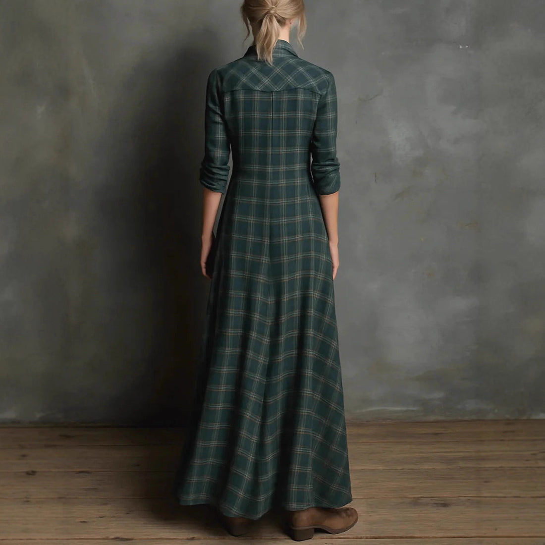 Valentina Maxi Hemdkleid für Frauen | Kariertes Design, Lässige Passform 0