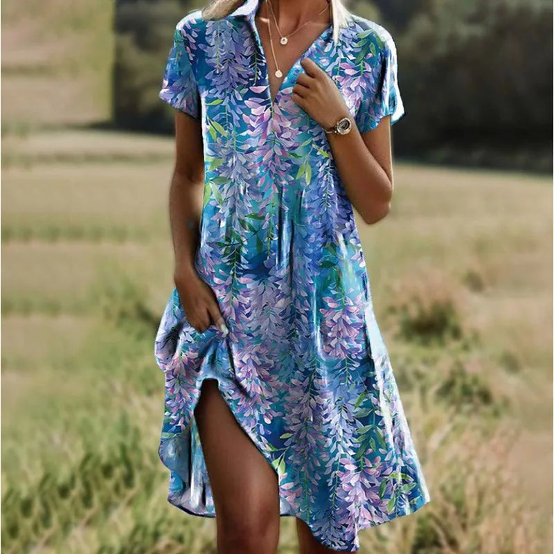 Vera Damen Kleid | V-Ausschnitt, Boho-Sommerkleid mit Taschen 6