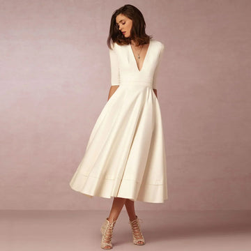 Vera Damen Midi Kleid | Fließende Silhouette, Definierte Taille 0