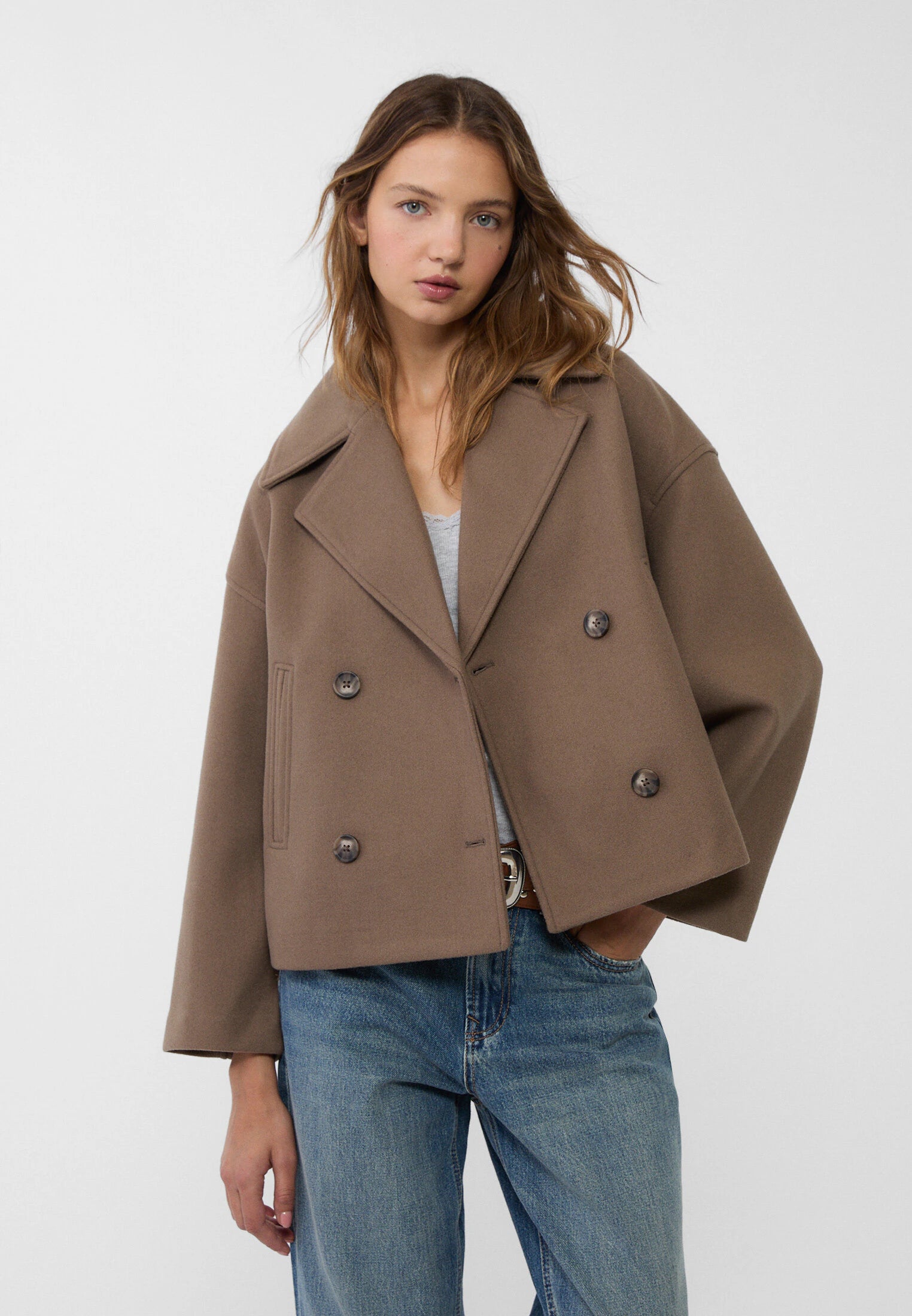 Vera Damen Wollmantel | Eleganter Schnitt, Zweireihig, Herbst/Winter 2
