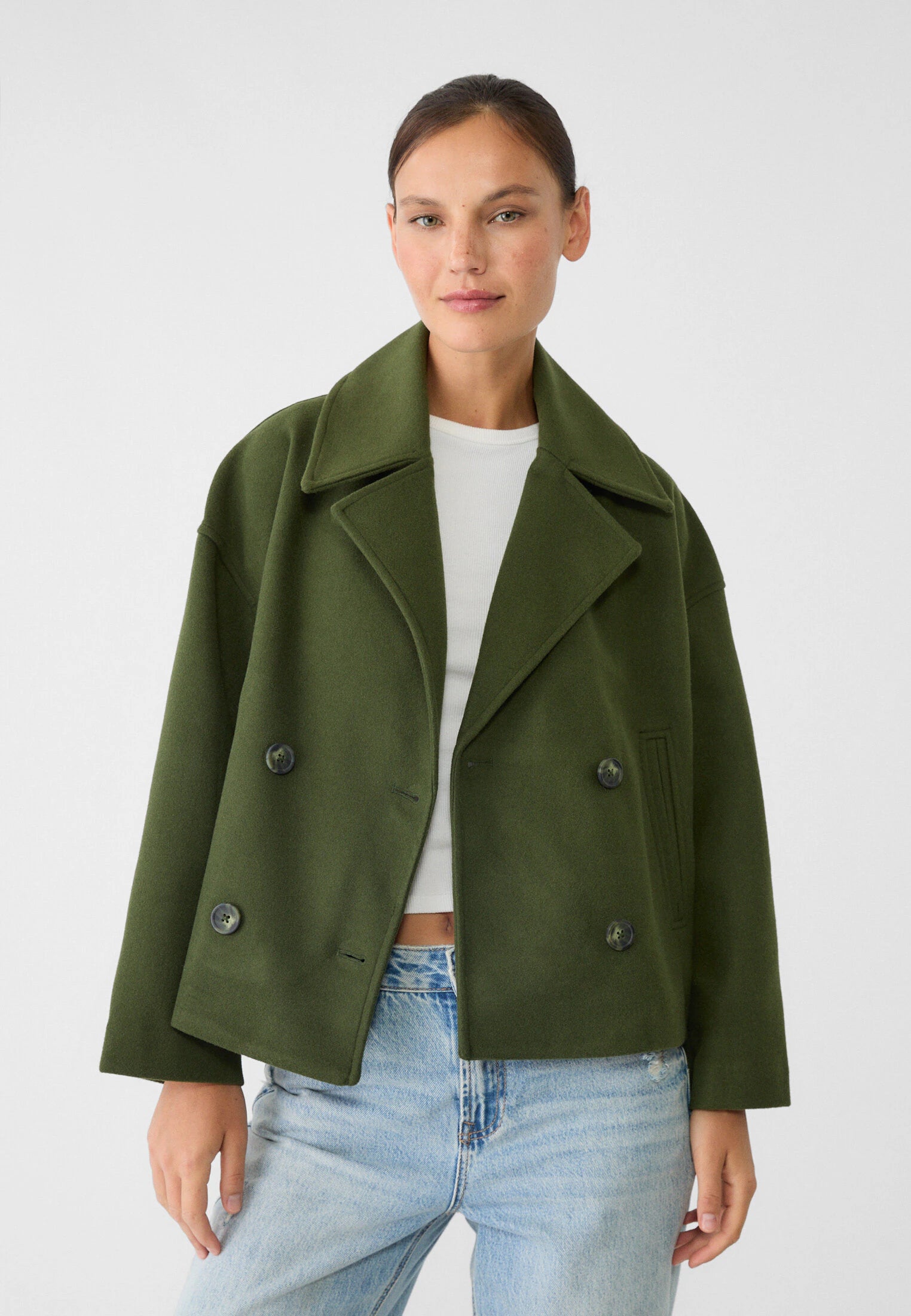 Vera Damen Wollmantel | Eleganter Schnitt, Zweireihig, Herbst/Winter 8