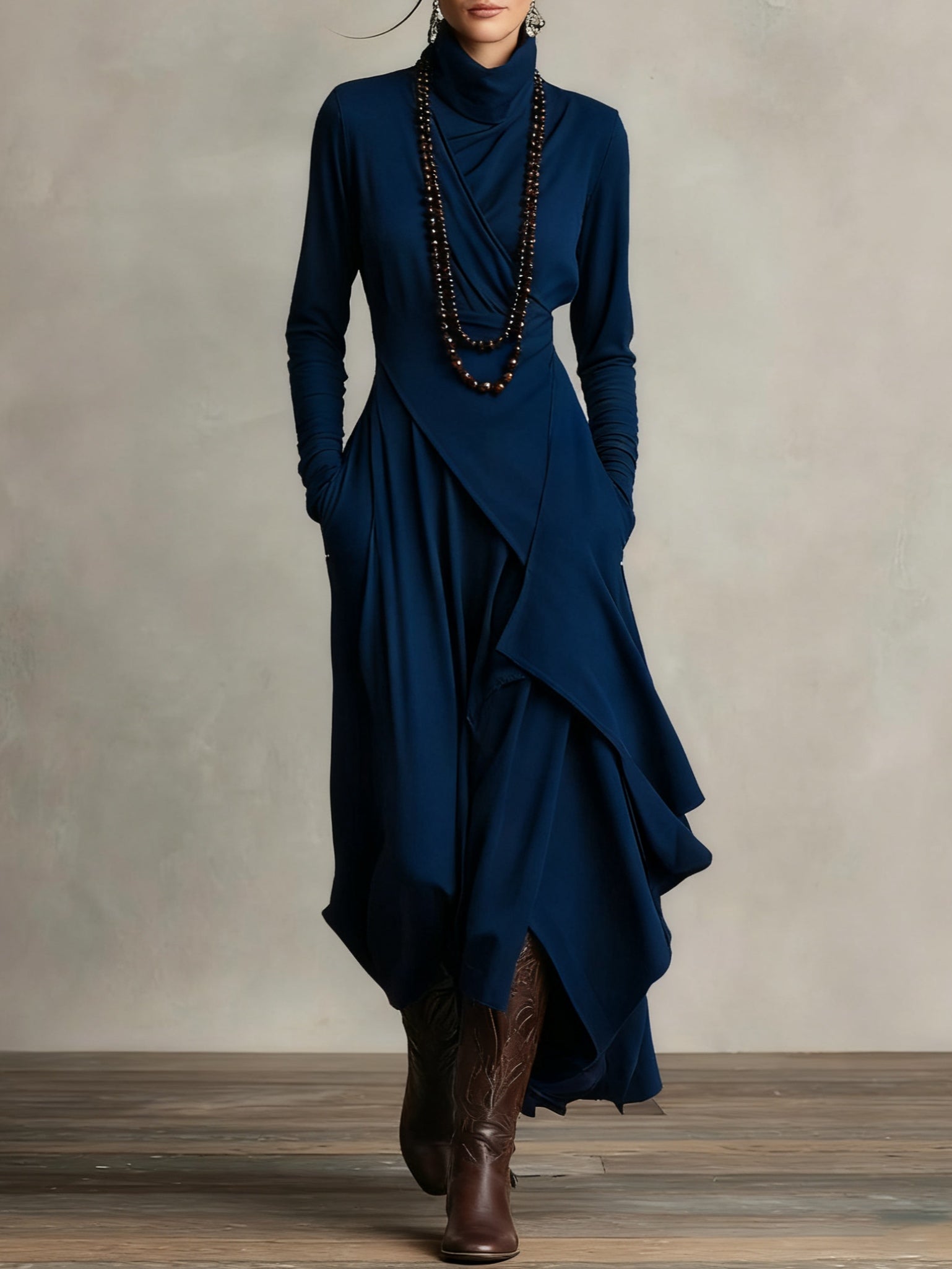 Vivi Frauen Maxi-Kleid | Fließender Stoff, Elegante Silhouette 10