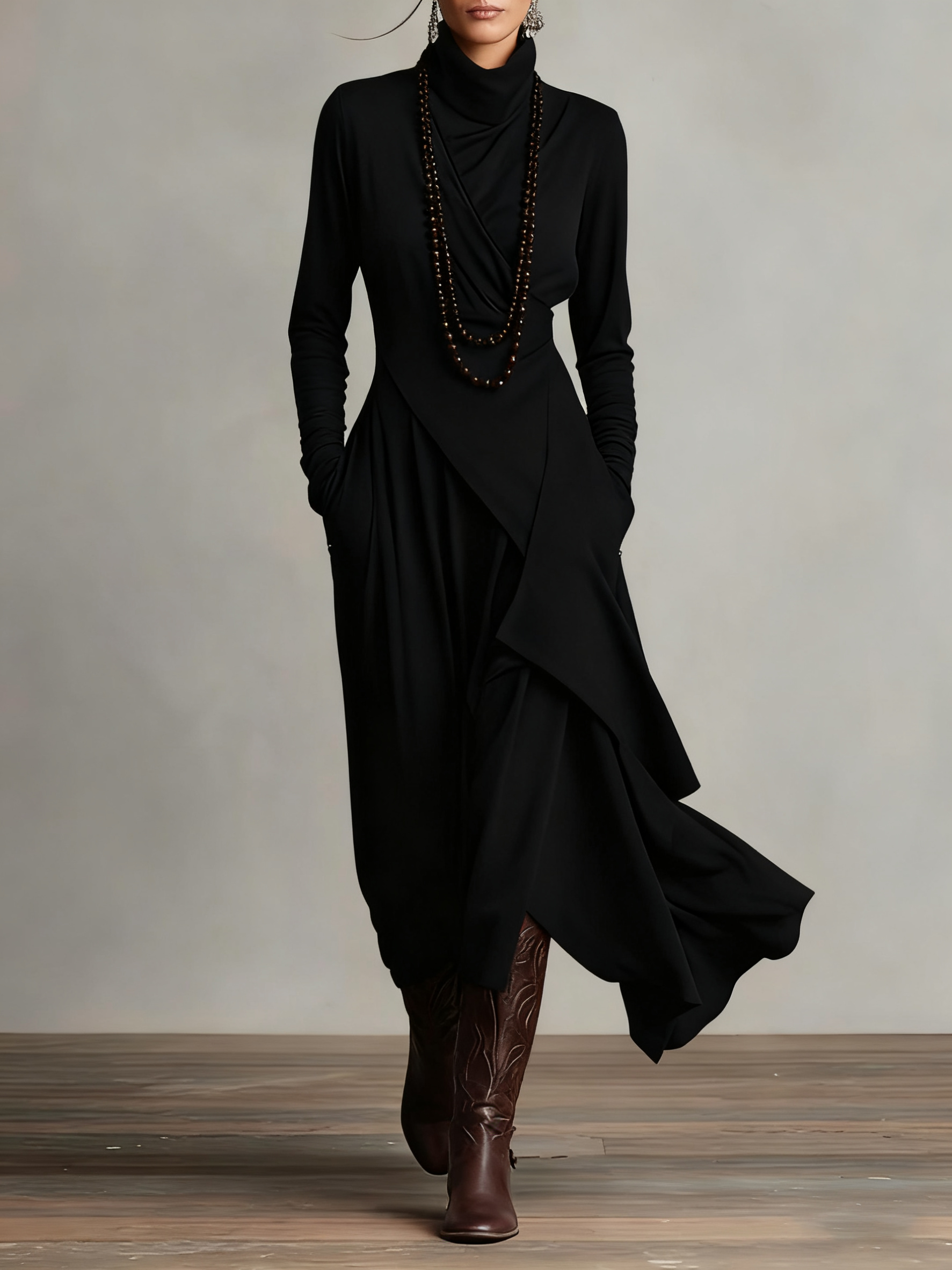 Vivi Frauen Maxi-Kleid | Fließender Stoff, Elegante Silhouette 5