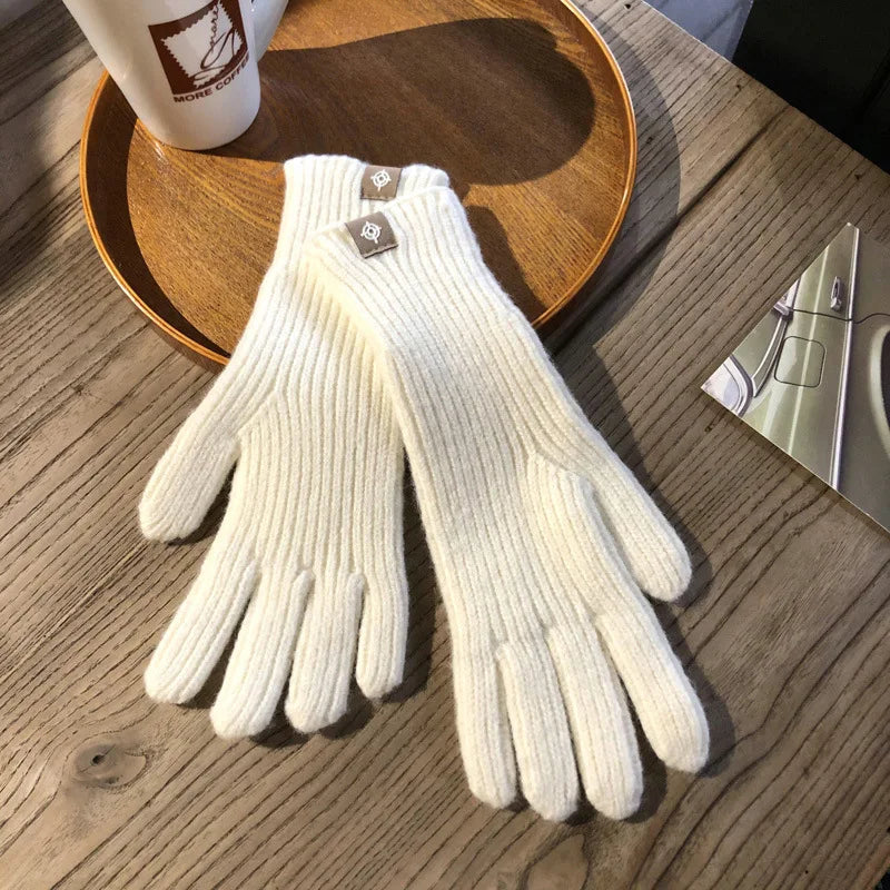 Elisabeth Blau Gestrickte Touchscreen-Handschuhe für Damen | Winter Casual - Einheitsgrösse