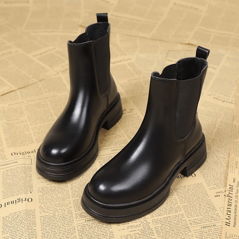 Hanna Schwarz Chelsea Boots für Damen | Blockabsatz Slip-On Stil - 35/36/37/38/39/40