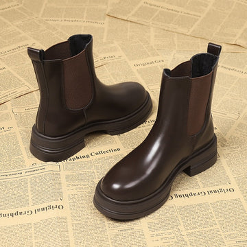 Hanna Schwarz Chelsea Boots für Damen | Blockabsatz Slip-On Stil - 35/36/37/38/39/40