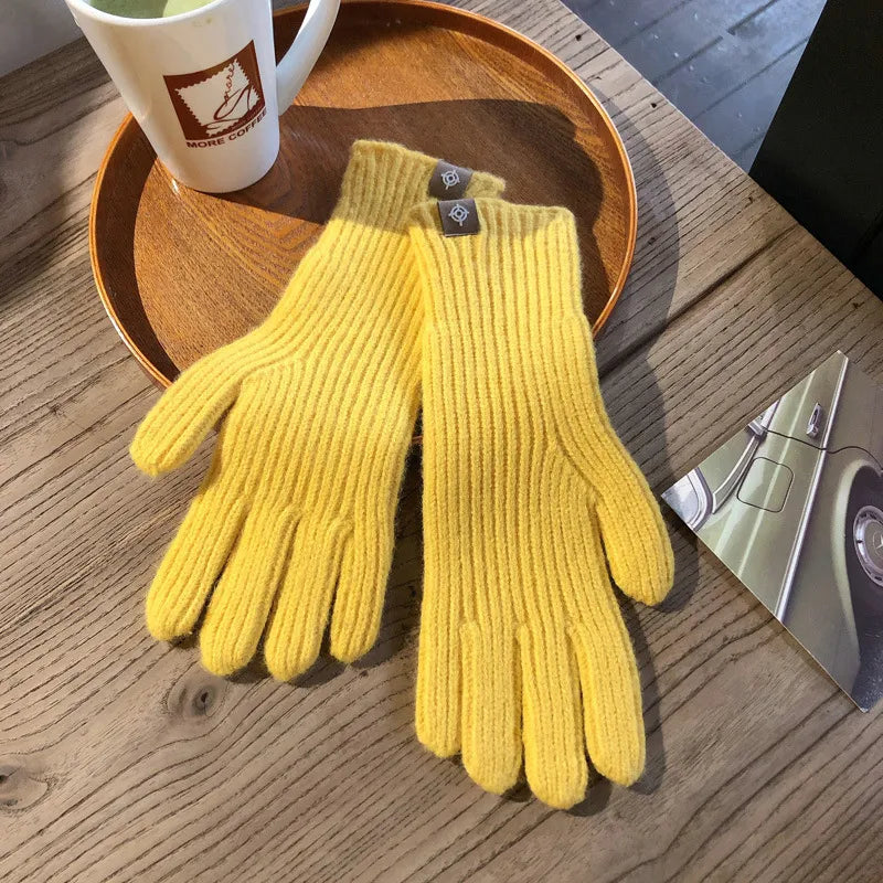 Elisabeth Blau Gestrickte Touchscreen-Handschuhe für Damen | Winter Casual - Einheitsgrösse