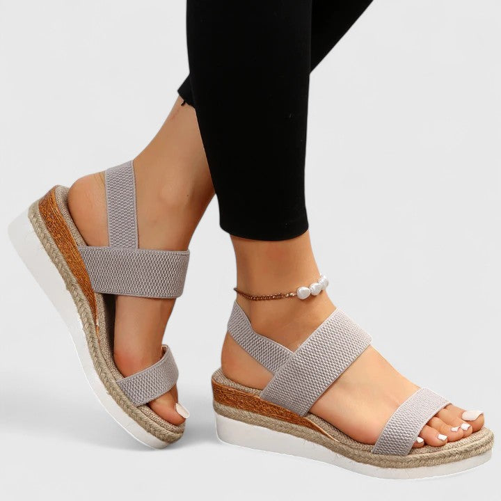 Erika Braun Orthopädische Keilsandalen für Damen | Bequeme Passform | Espadrille-Stil - 5/6/7/8/9/10/11/12