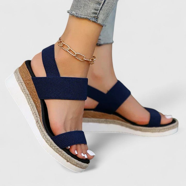 Erika Braun Orthopädische Keilsandalen für Damen | Bequeme Passform | Espadrille-Stil - 5/6/7/8/9/10/11/12