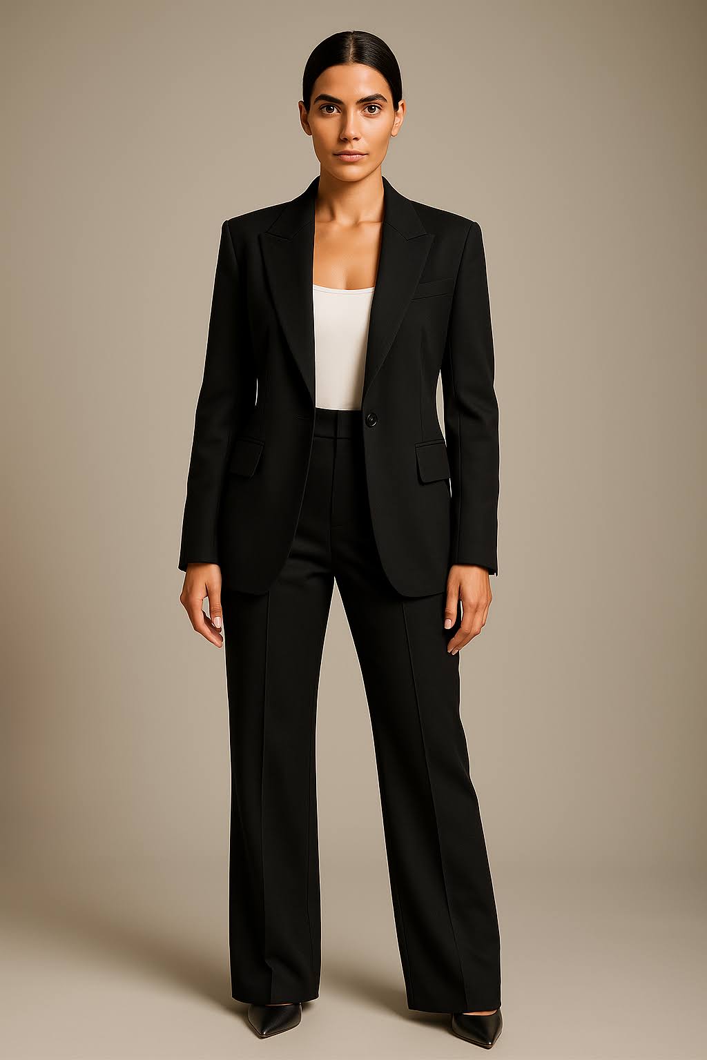 Zara Damen Anzugset | Taillierter Blazer und Weite Hose, Eleganter Business-Look 3