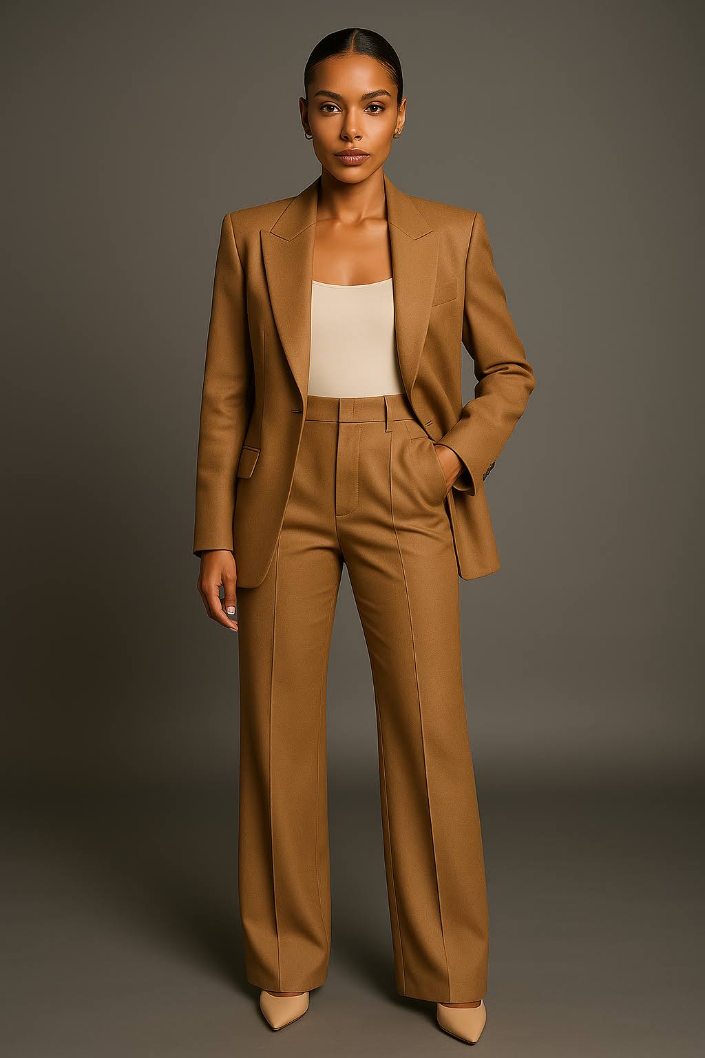 Zara Damen Anzugset | Taillierter Blazer und Weite Hose, Eleganter Business-Look 4