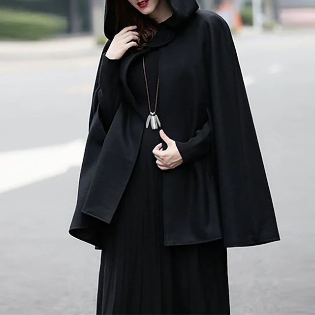 Regula Rot Vintage Kapuzenumhang für Damen | Cape mit Kapuze Festlich - S/M/L/XL
