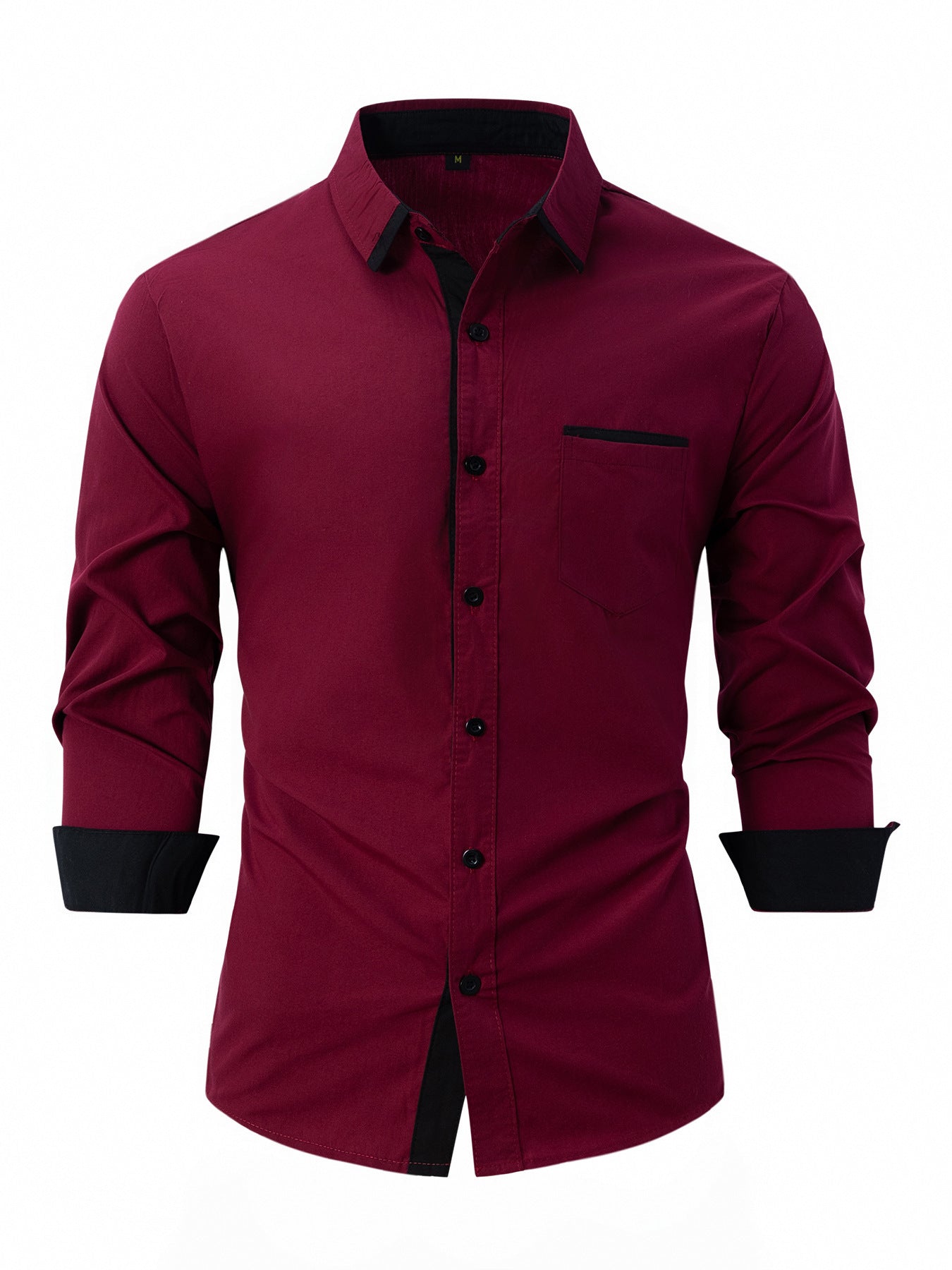 Rolf Hellblau Slim Fit Langarm Businesshemd für Herren | Bügelfrei Kontrastkragen - S/M/L/XL/2XL/3XL