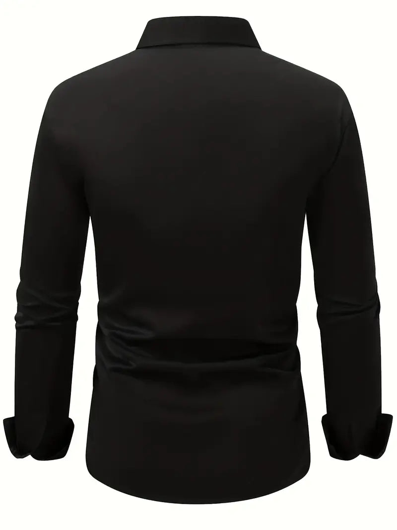Dieter Schwarz Slim Fit Langarm-Hemd für Herren | Atmungsaktiv Elegant | Business und Smart-Casual - S-4XL