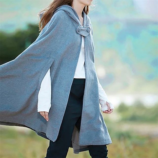 Regula Rot Vintage Kapuzenumhang für Damen | Cape mit Kapuze Festlich - S/M/L/XL