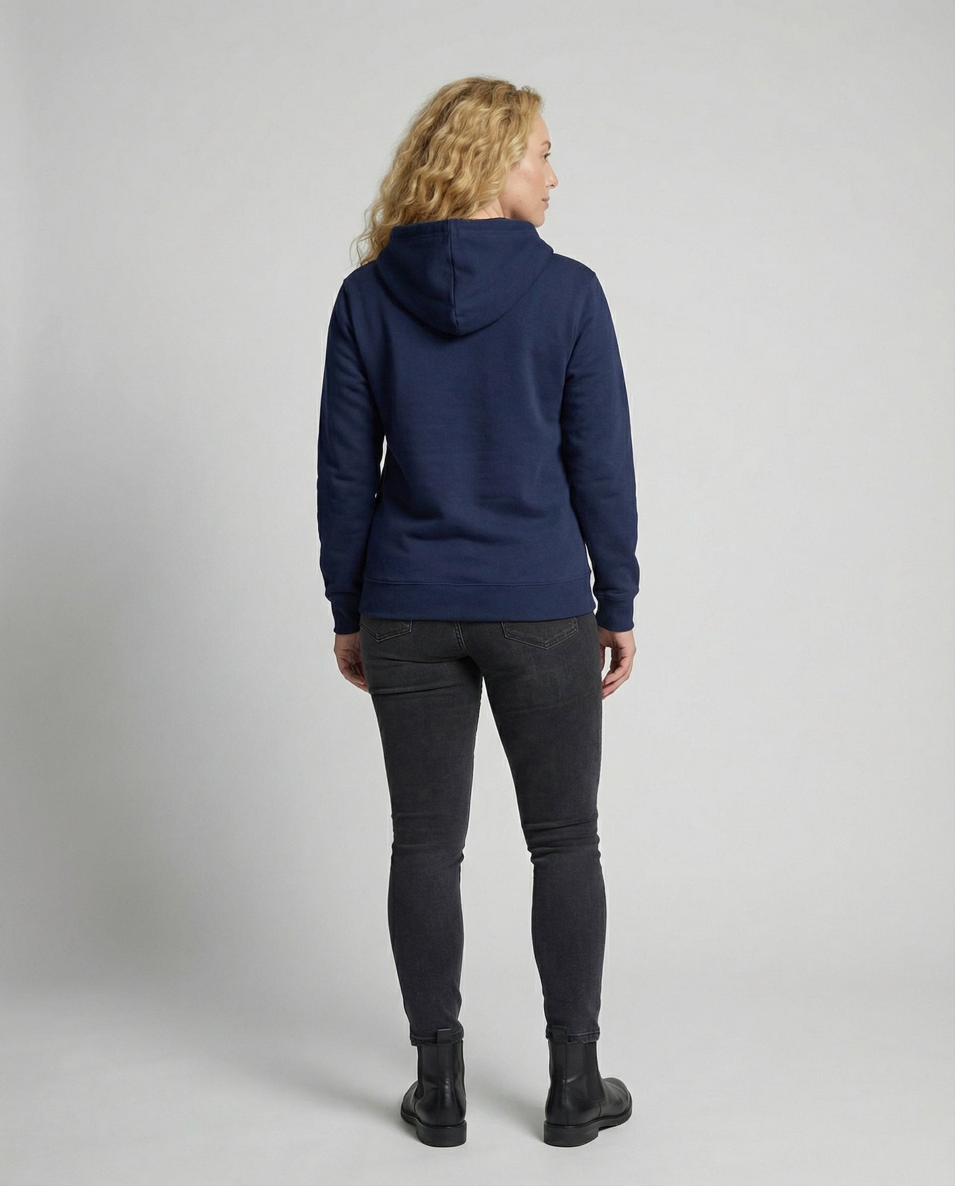 Monique Marineblau Casual Hoodie mit Kapuze für Damen | Alltag Freizeit Oversized Fit - S/M/L/XL/2XL/3XL