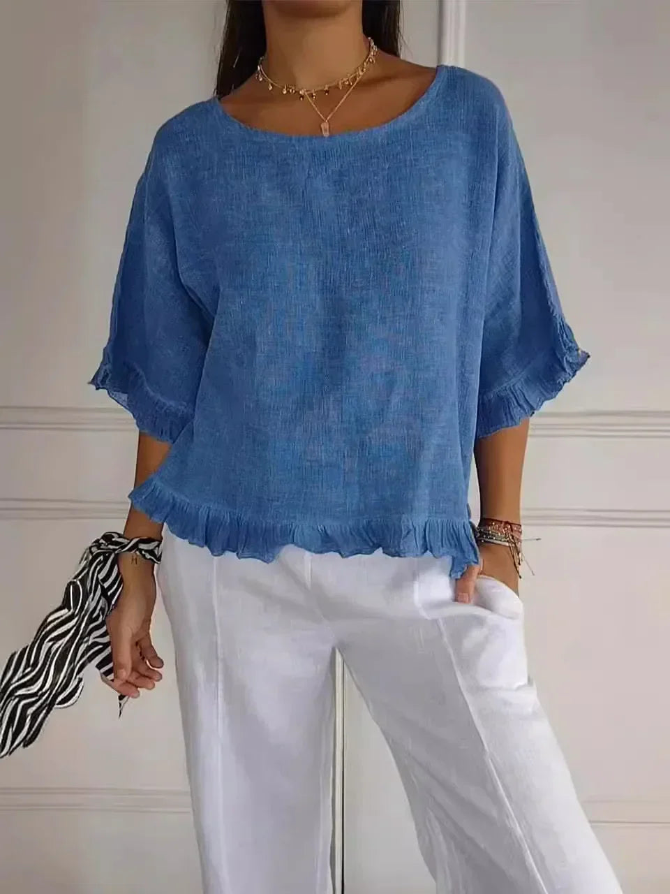 Alvina | Bluse Damen Leinenbluse