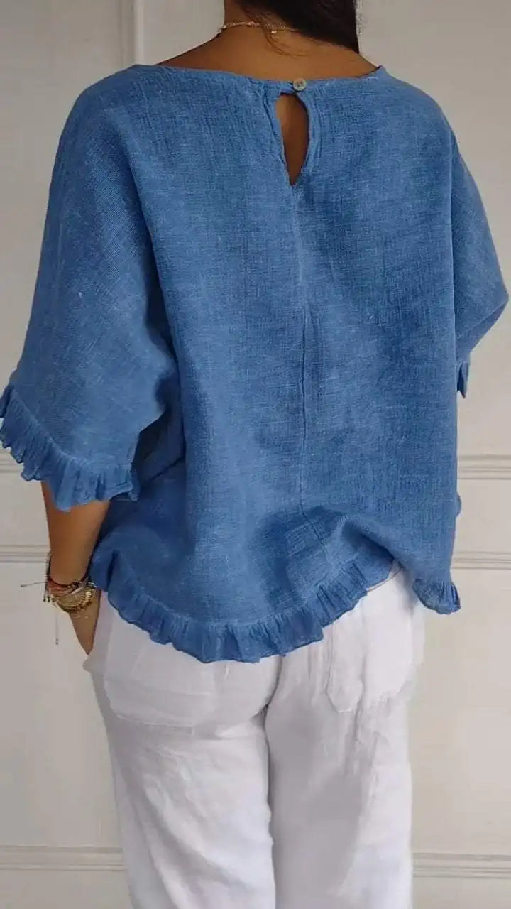 Alvina | Bluse Damen Leinenbluse