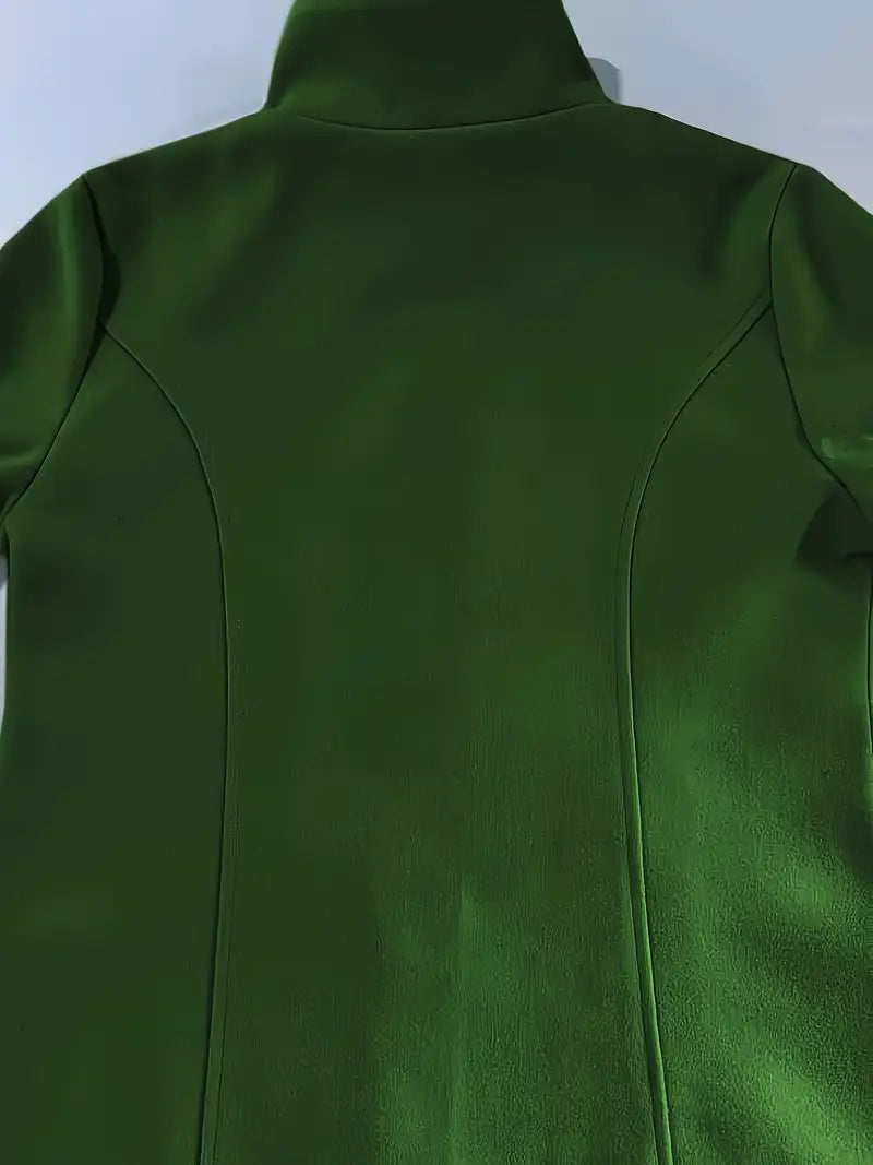 Renate Schwarz Taillierter Einreihiger Mantel für Damen | Eleganter Einknopfverschluss Herbst Casual - S/M/L/XL/2XL