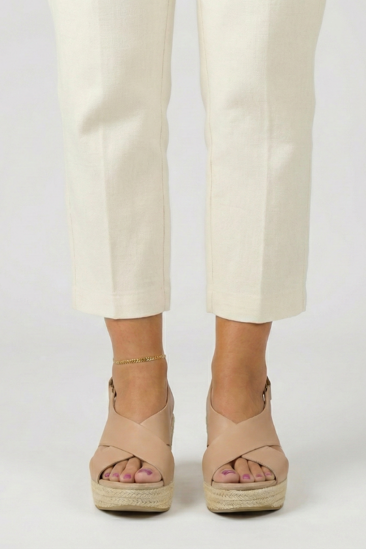 Petra Schwarz Crossover-Riemen Espadrille Keilsandalen für Damen | Eleganter Slingback-Stil - 35/5-43/10