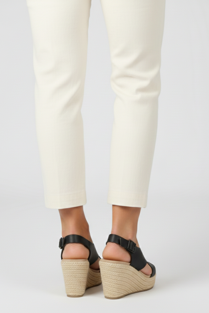 Petra Schwarz Crossover-Riemen Espadrille Keilsandalen für Damen | Eleganter Slingback-Stil - 35/5-43/10