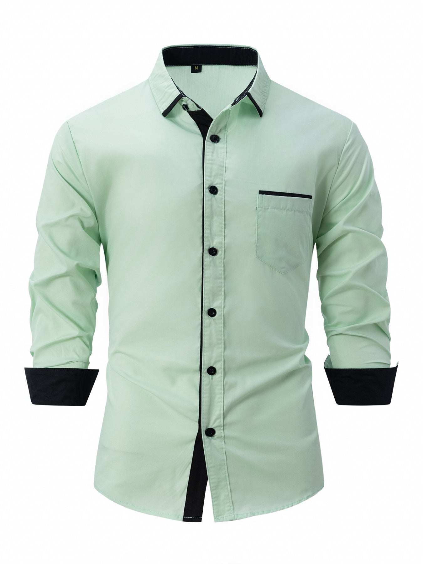 Rolf Hellblau Slim Fit Langarm Businesshemd für Herren | Bügelfrei Kontrastkragen - S/M/L/XL/2XL/3XL