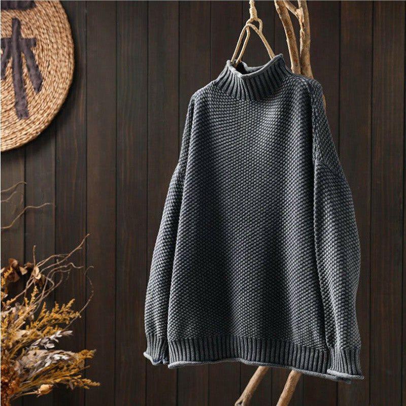Magdalena Braun Oversized Wollmix Rollkragenpullover für Damen | Winter Casual Stil - S/M/L/XL/2XL/3XL