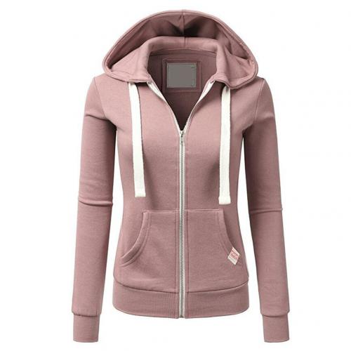 Monika Hellblau Fleece Kapuzenjacke mit Reissverschluss für Damen | Casual Alltag und Freizeit - S/M/L/XL