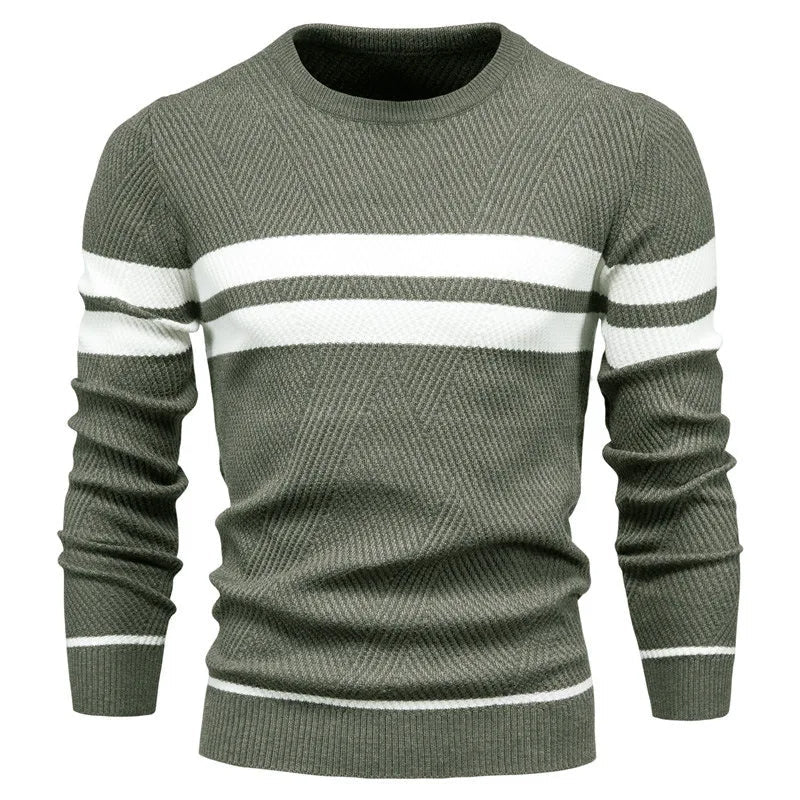 Eden | Gestreifter Langarmpullover für Herren