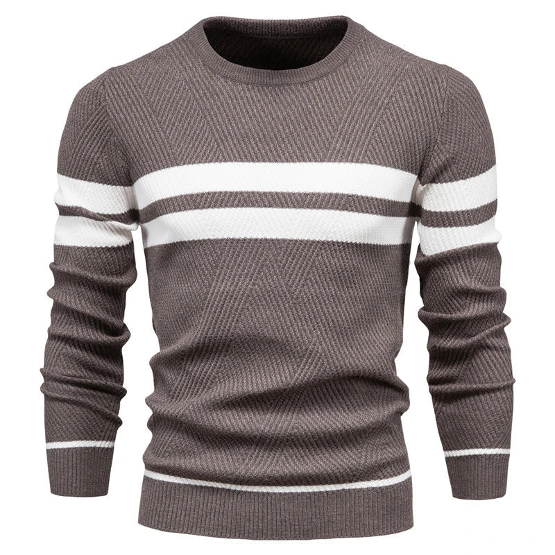 Eden | Gestreifter Langarmpullover für Herren