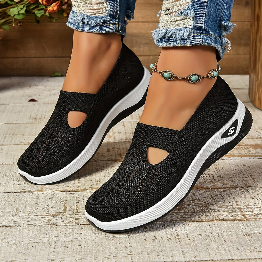 Heidi Grün Atmungsaktive Slip-on Komfort-Sneaker für Damen | Gedämpfte Leichte Sohle | Alltag und Spaziergänge - 35-43