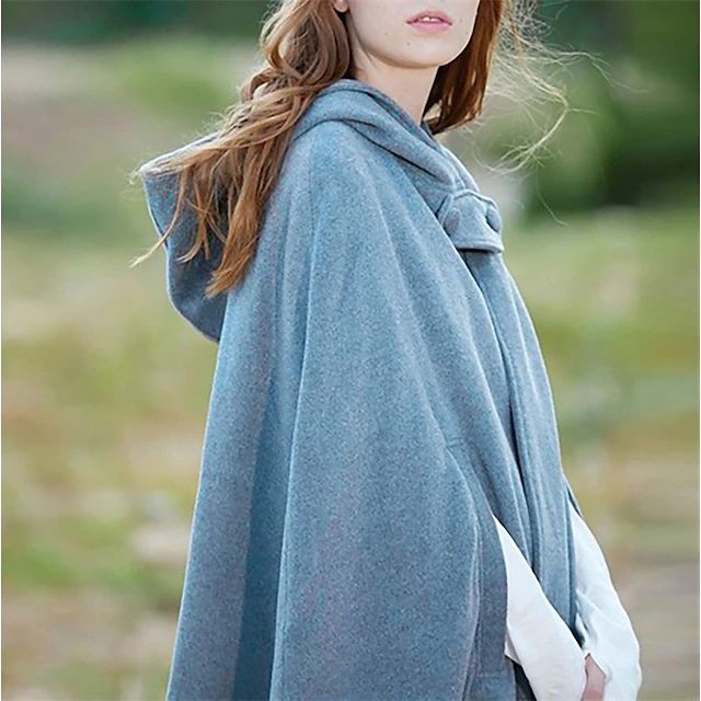 Regula Rot Vintage Kapuzenumhang für Damen | Cape mit Kapuze Festlich - S/M/L/XL