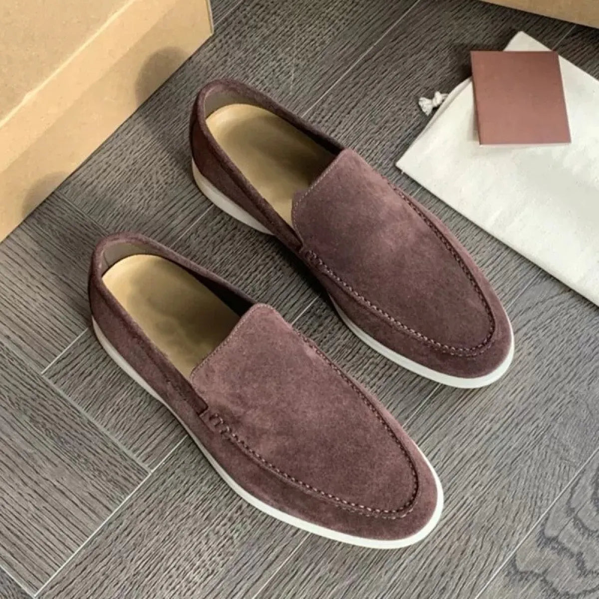 Peter Schwarz Suede Slip-on Loafers für Herren | Leichter Komfort zeitloser Stil | Smart-Casual - 39-48