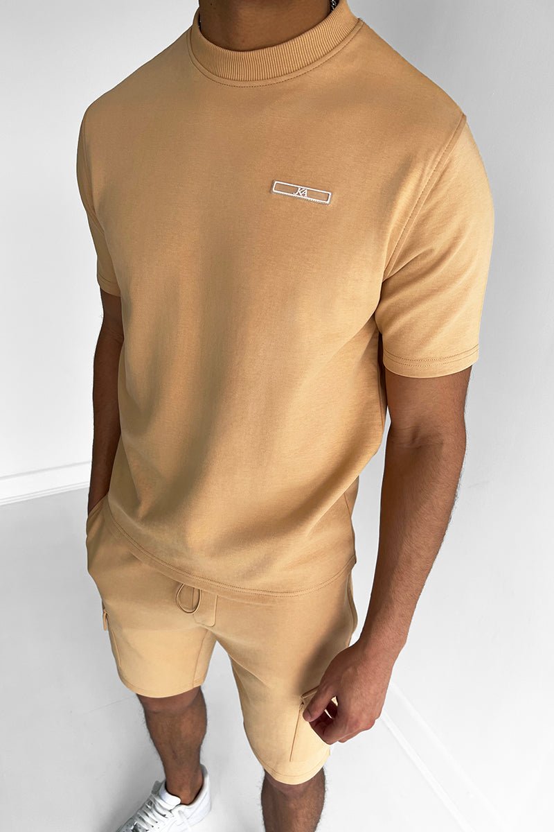 Werner Grau T-Shirt und Cargo-Shorts Set für Herren | Lässiger Komfort-Look | Freizeit und Urlaub - S-6XL
