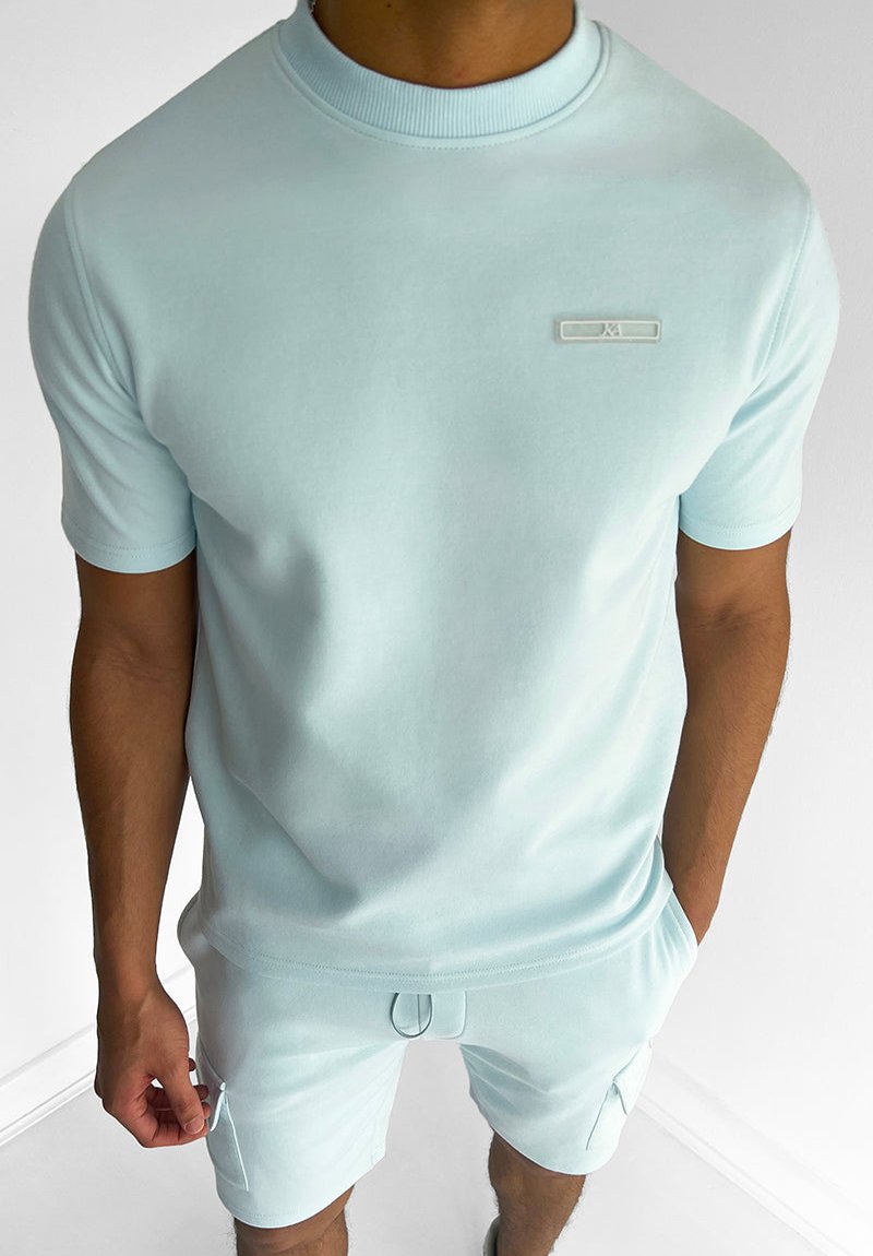 Werner Grau T-Shirt und Cargo-Shorts Set für Herren | Lässiger Komfort-Look | Freizeit und Urlaub - S-6XL