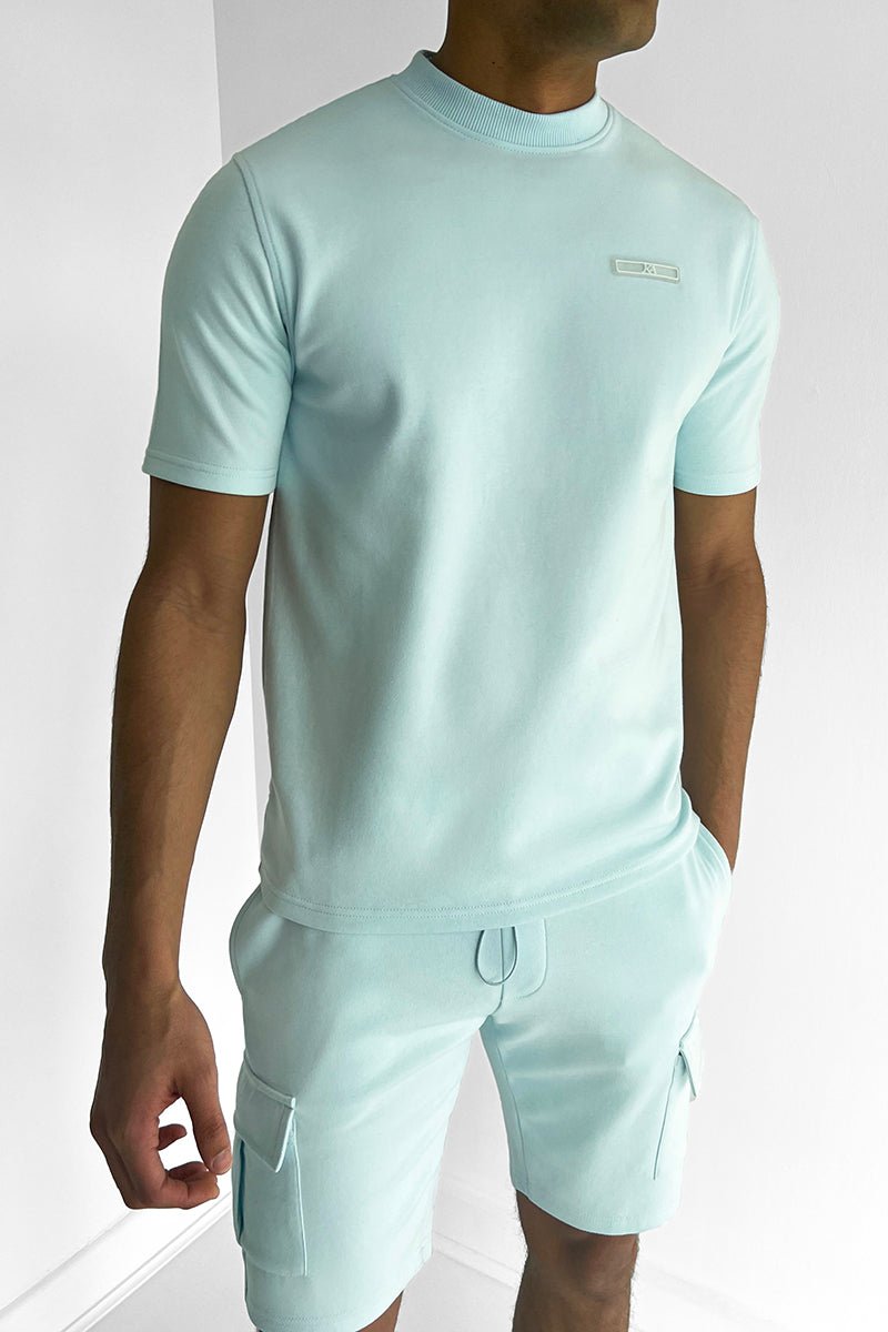 Werner Grau T-Shirt und Cargo-Shorts Set für Herren | Lässiger Komfort-Look | Freizeit und Urlaub - S-6XL