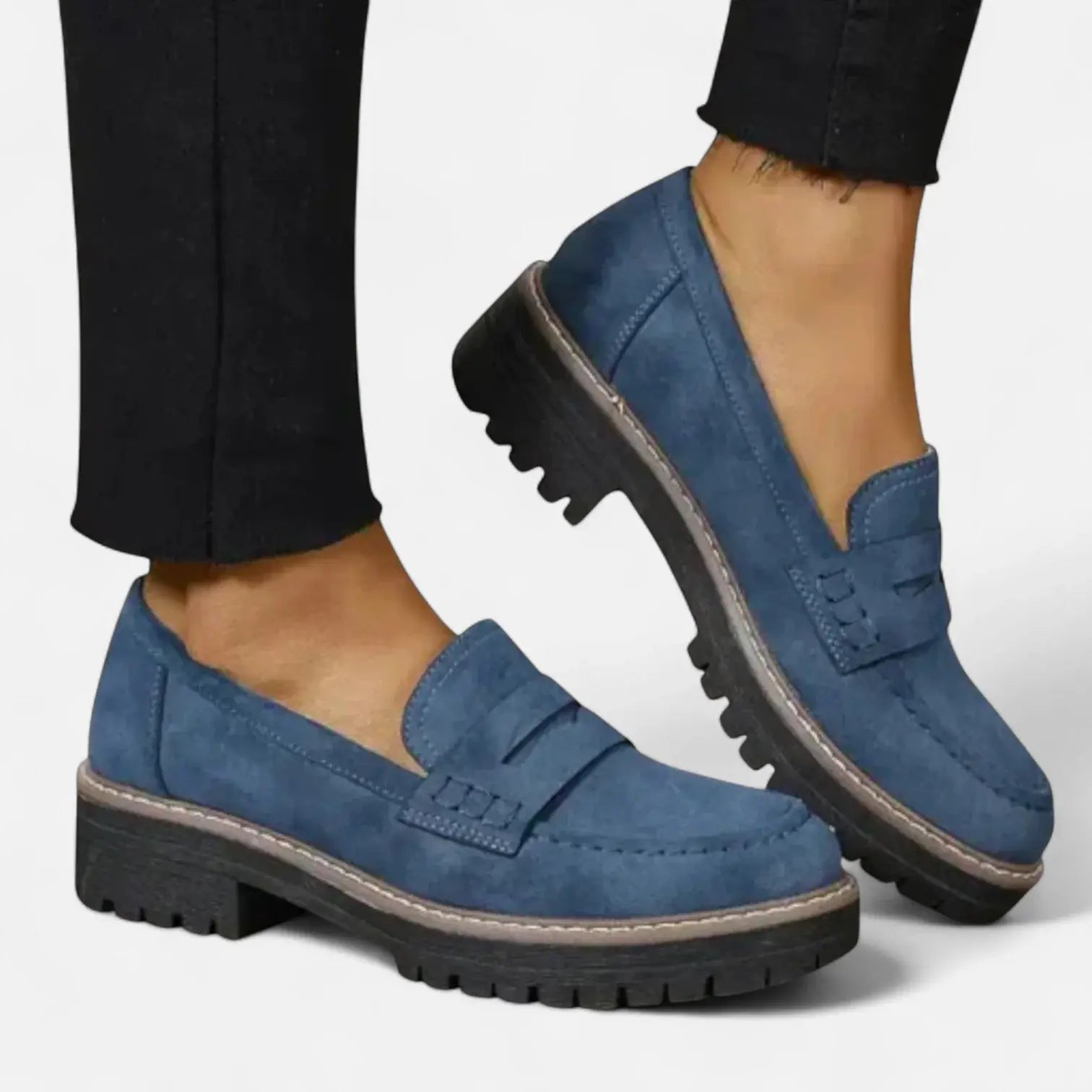 Ursula Schwarz Orthopädische Penny Loafer für Damen | Ergonomisches Fussbett | Alltag und Büro - siehe Grössentabelle