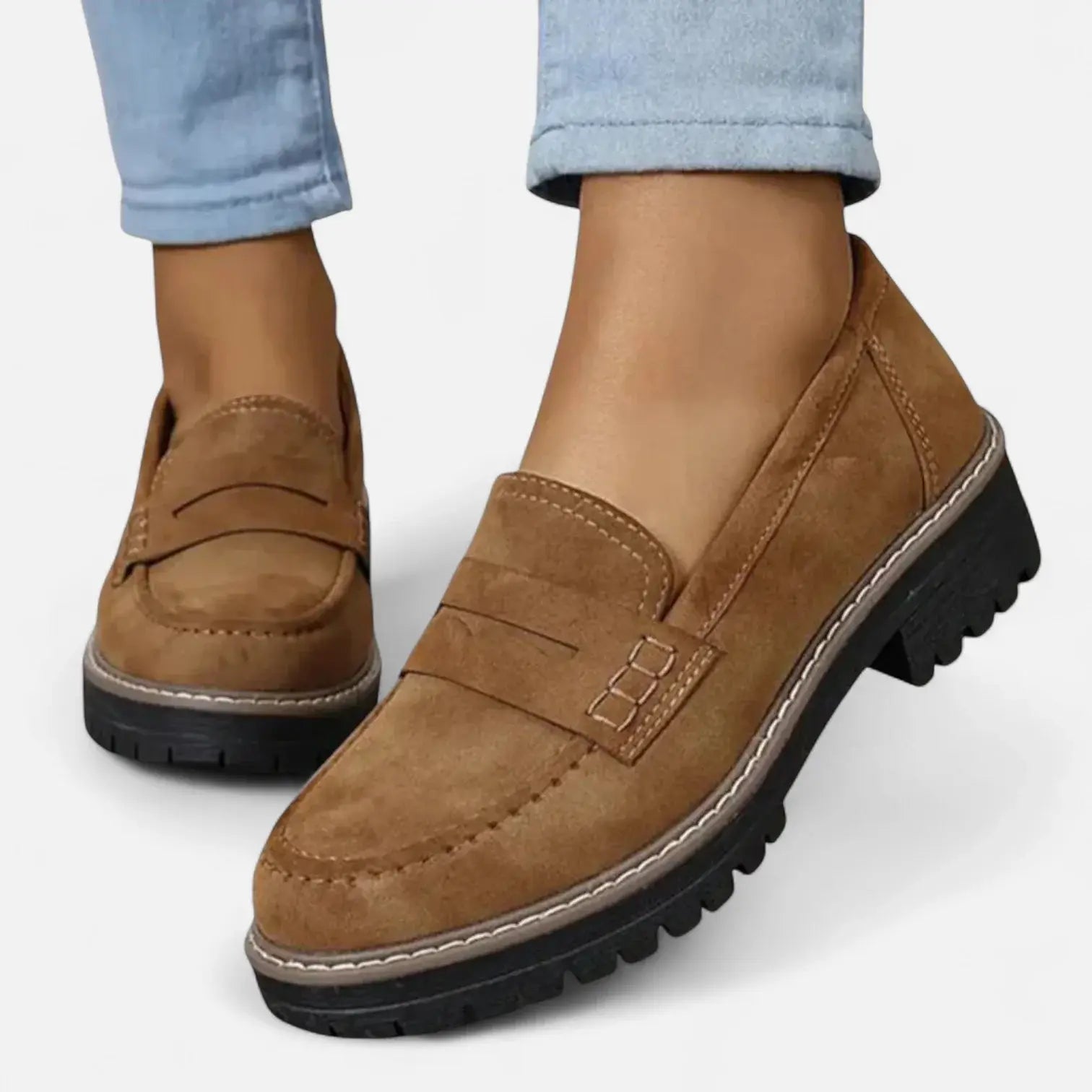 Ursula Schwarz Orthopädische Penny Loafer für Damen | Ergonomisches Fussbett | Alltag und Büro - siehe Grössentabelle