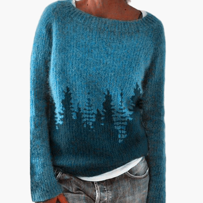Marianne Mehrfarbig Gemusterter Vintage Strickpullover für Damen | Folkloristisch Casual - S/M/L/XL/2XL/3XL/4XL/5XL