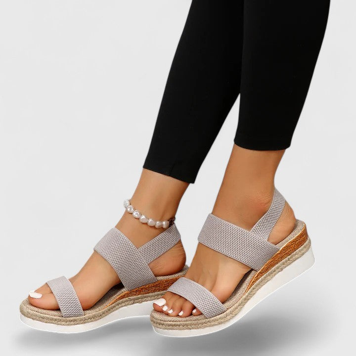 Erika Braun Orthopädische Keilsandalen für Damen | Bequeme Passform | Espadrille-Stil - 5/6/7/8/9/10/11/12